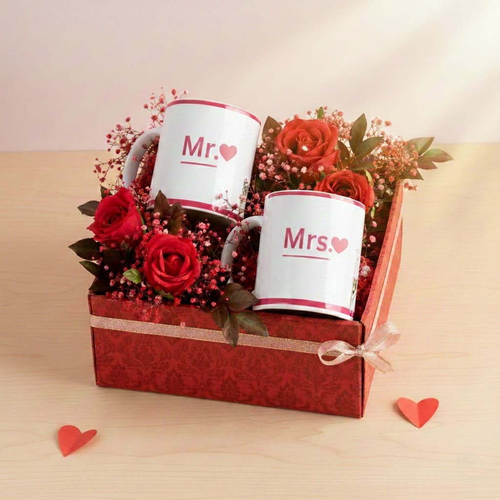 Charming Personalized Mug & Rose Gift Hamper