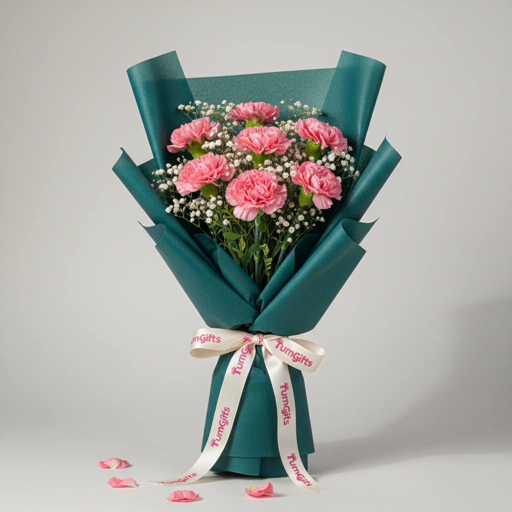 Delicate Blush Carnation Bouquet