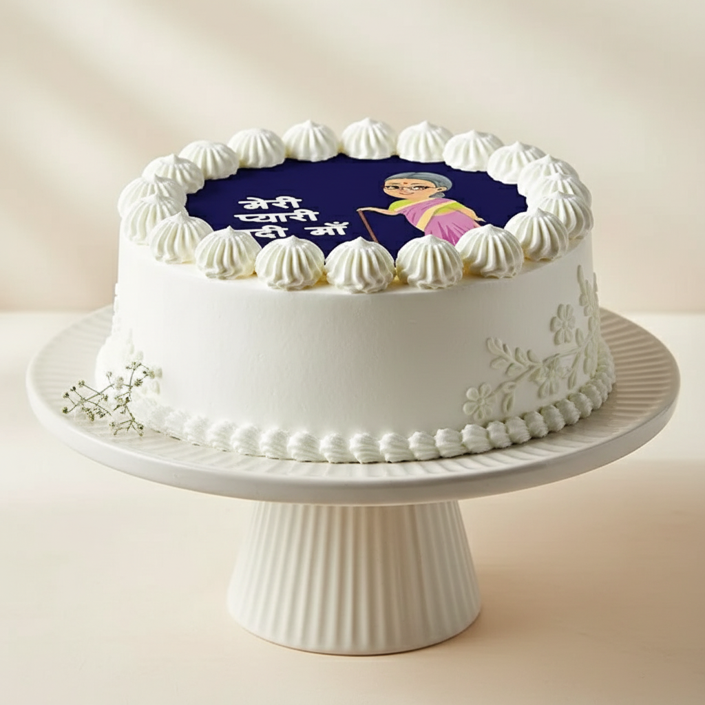 Heartwarming Vanilla Photo Cake